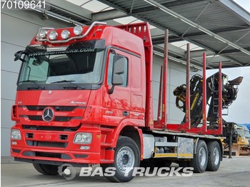 Mercedes-Benz Actros 2651 L 6X4 V8 Crane Kran Euro 5 Kesla 2112Z Retarder Big-Axle - Лесной прицеп