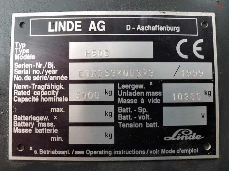 Дизельный погрузчик Linde H50D 5 ton Diesel Duplex Sideshift Positioner Heftruck: фото 5
