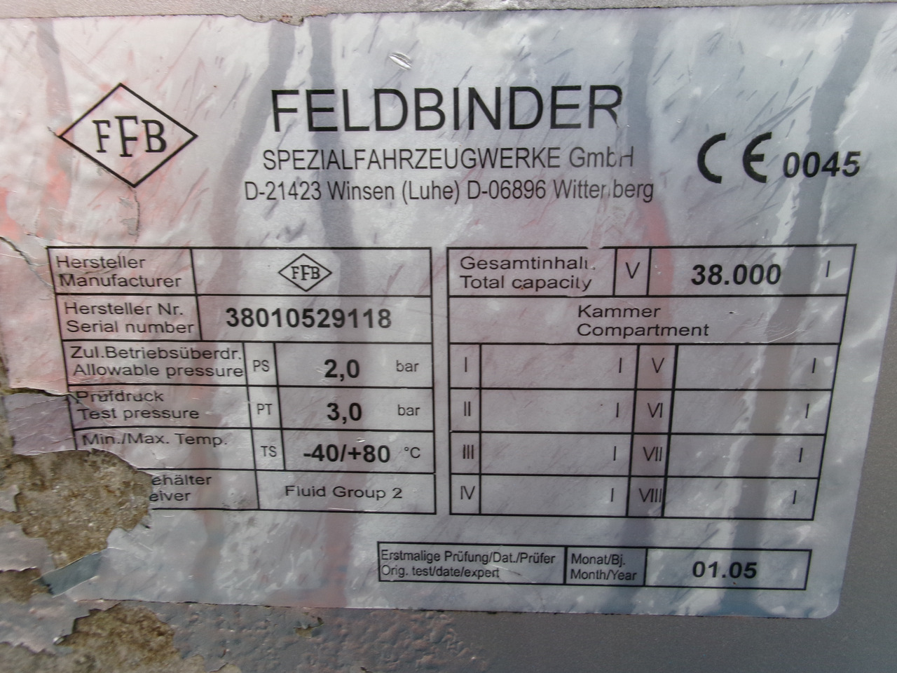 Feldbinder Powder tank alu 38 m3 (tipping) в лизинг Feldbinder Powder tank alu 38 m3 (tipping): фото 28