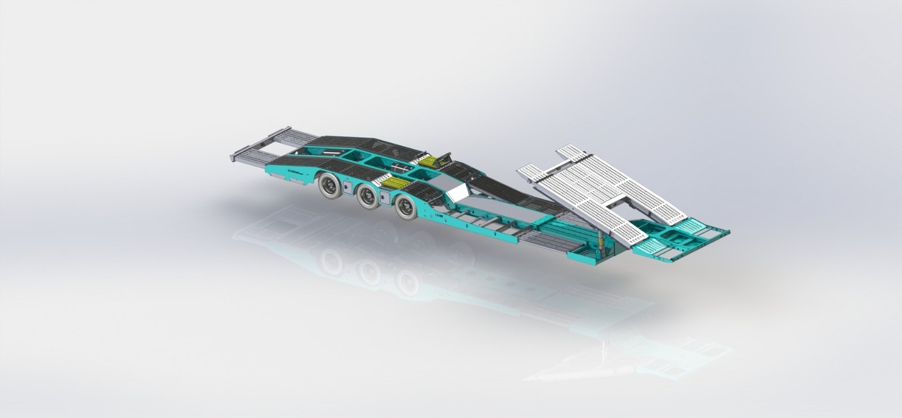 Новый Полуприцеп-автовоз для транспортировки тяжёлой техники LIDER 2024 NEW UNUSED READY IN FACTORY STOCK: фото 16