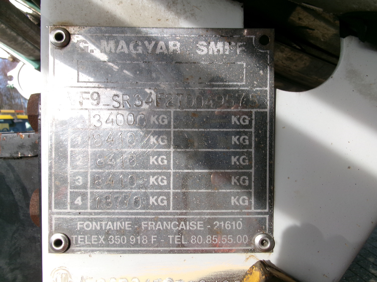 Полуприцеп-цистерна для транспортировки химикатов Magyar Chemical tank inox 29.8 m3 / 1 comp: фото 33