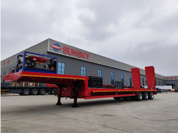 Новый Низкорамный полуприцеп для транспортировки тяжёлой техники SUNSKY 3-Axle 30Ton lowbed semi-trailer: фото 3