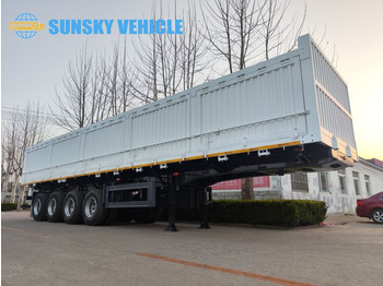 Новый Полуприцеп-контейнеровоз/ Сменный кузов для транспортировки контейнеров SUNSKY 60Ton 4 axle sidewall tipper trailer: фото 3