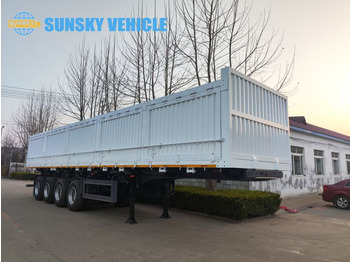 Новый Полуприцеп-контейнеровоз/ Сменный кузов для транспортировки контейнеров SUNSKY 60Ton 4 axle sidewall tipper trailer: фото 4
