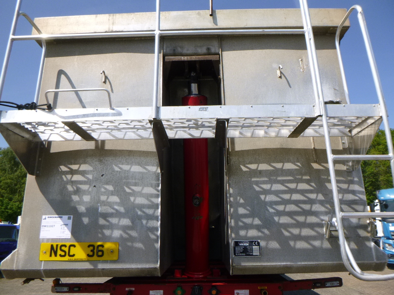 Самосвальный полуприцеп Wilcox Tipper trailer alu 55 m3 + tarpaulin: фото 7