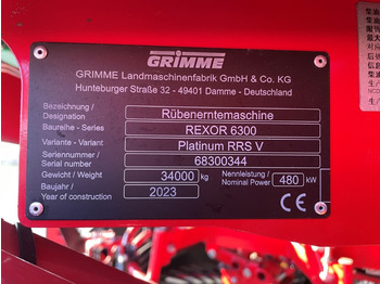 Новый Свеклоуборочный комбайн Grimme REXOR 6300 PL Radschar: фото 1