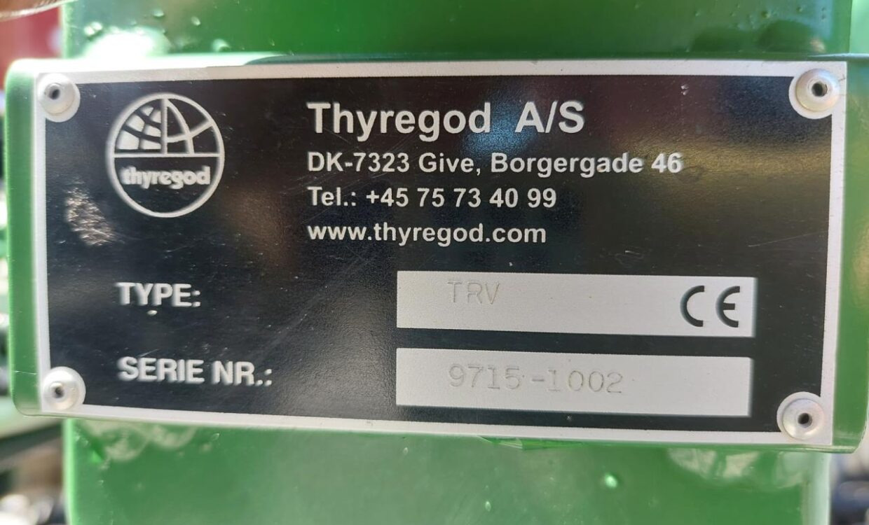 Культиватор Thyregod TRV 12 GPS løft og frø/gødning: фото 15