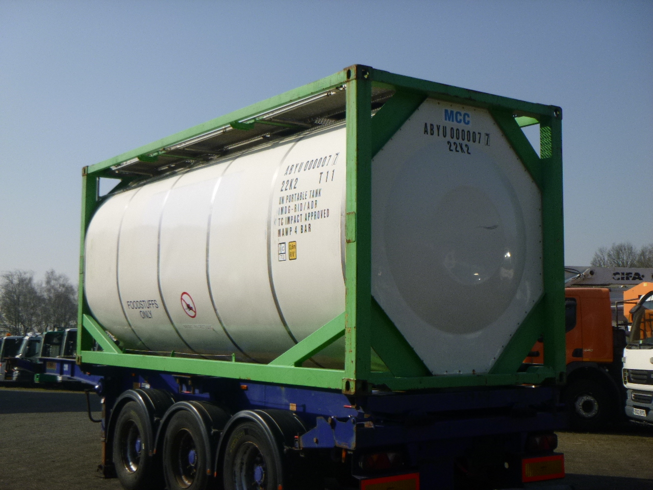 Танк-контейнер, Полуприцеп Danteco Food tank container inox 20 ft / 25 m3 / 1 comp: фото 3