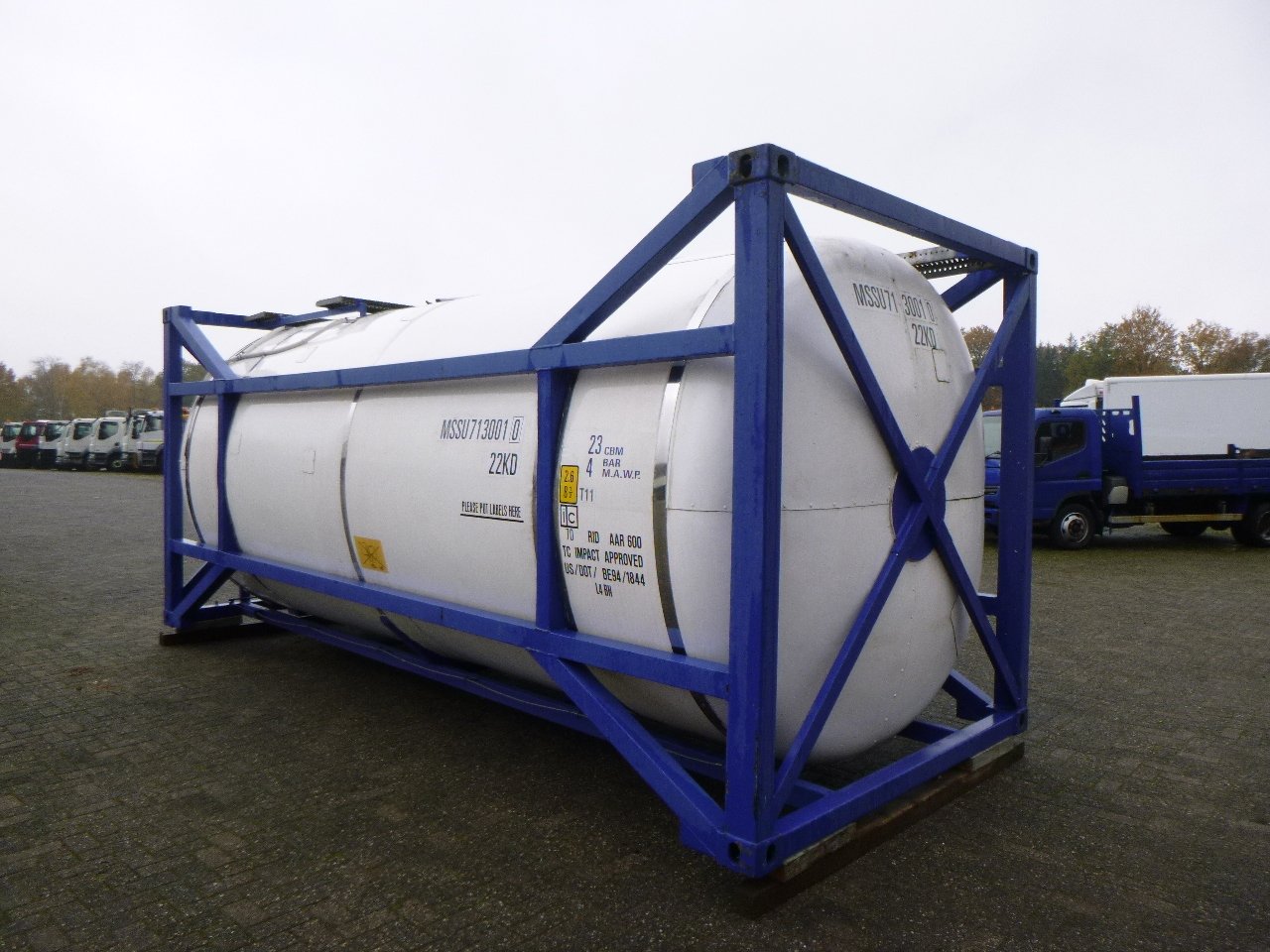Танк-контейнер, Полуприцеп M Engineering Chemical tank container inox 20 ft / 23 m3 / 1 comp: фото 3