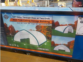Жилой контейнер Unused 2021 30' x 60' x 15' Peak Ceiling Shelter, Commercial Fabric, Waterproof, UV & Fire Resistant, 13' x 13' Drive Through Door: фото 1