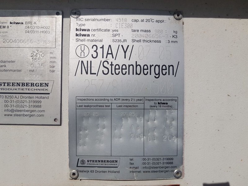 Резервуар для хранения dieseltank Steenbergen 3000 liter Kiwa IBC Dieseltank: фото 3