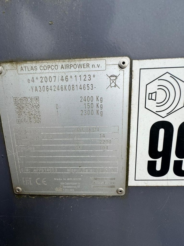 Воздушный компрессор Atlas Copco XAVS 186Jd: фото 3