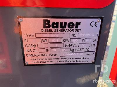 Новый Электрогенератор BAUER GFS-50 62.5 kVA (Unused): фото 5