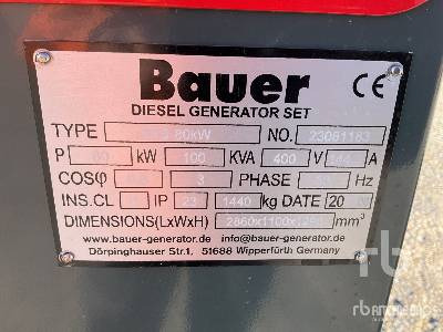 Новый Электрогенератор BAUER GFS-80 100 kVA (Unused): фото 5