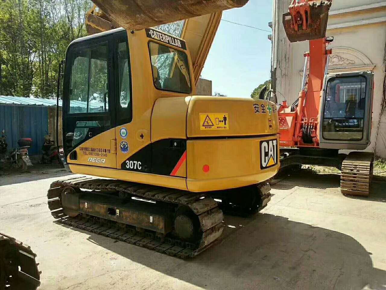Гусеничный экскаватор CATERPILLAR 307C, 307D excavator  CAT 307 with rubber pads: фото 5