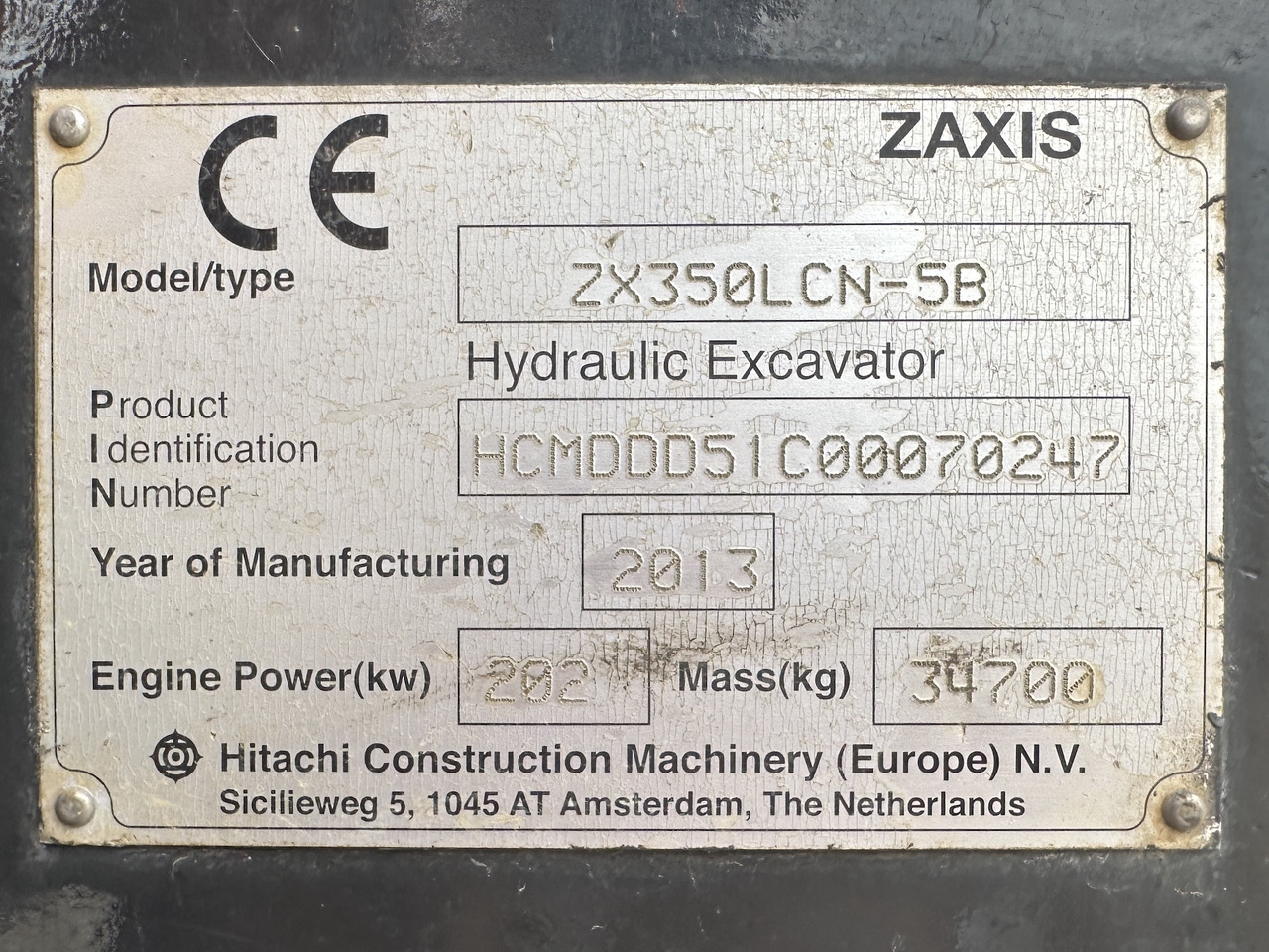 Гусеничный экскаватор HITACHI ZX350LCN-5B: фото 7