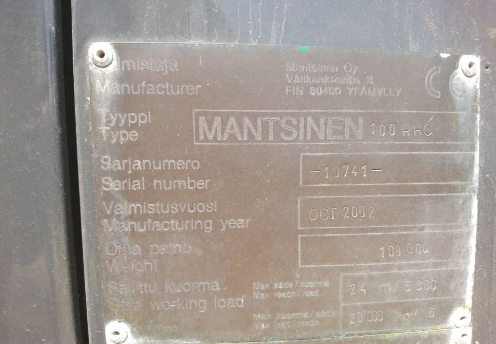 Mantsinen 100 RHC (5100HRS ONLY)  в лизинг Mantsinen 100 RHC (5100HRS ONLY): фото 47