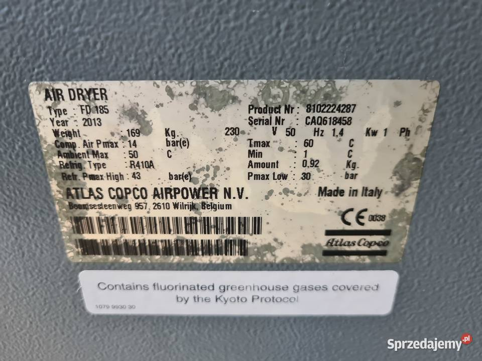 Воздушный компрессор OSUSZACZ ZIĘBNICZY ATLAS COPCO FD 185: фото 5