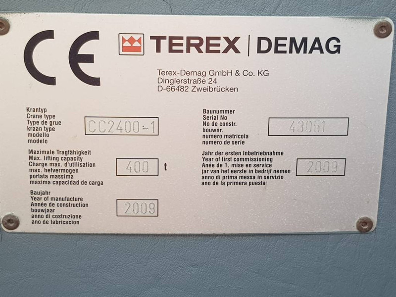 Гусеничный кран Terex Demag CC2400-1: фото 14