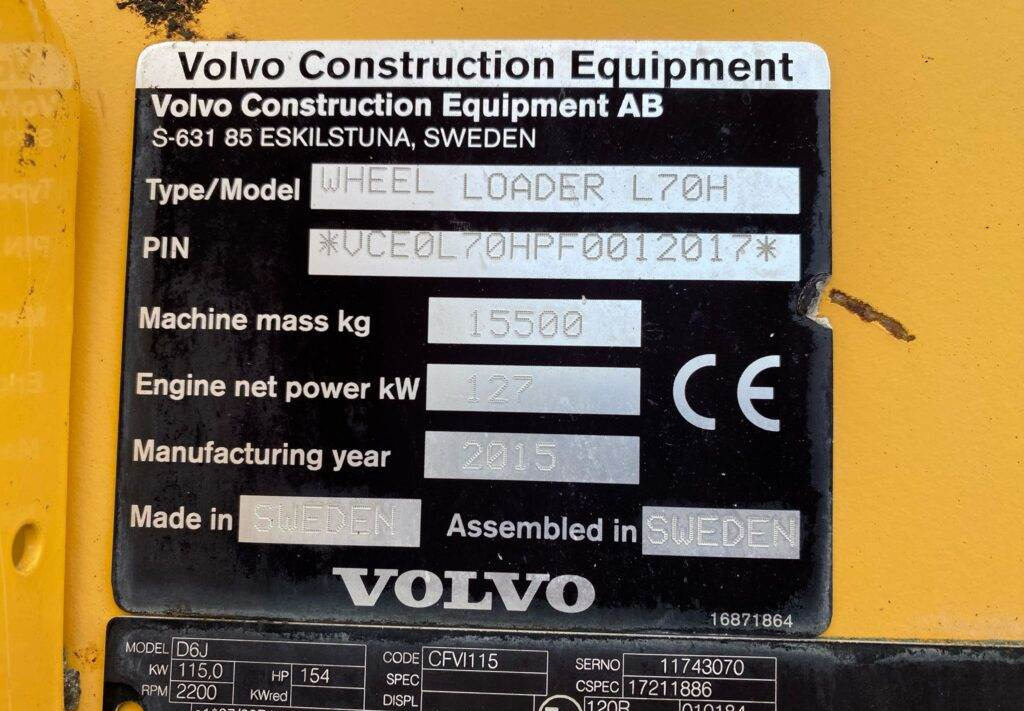 Колёсный погрузчик Volvo L70H: фото 24