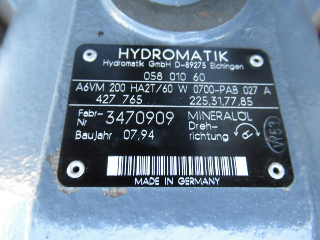 Гидравлический мотор для Строительной техники Hydromatik A6VM200HA2T/60W-0700-PAB027A -: фото 6