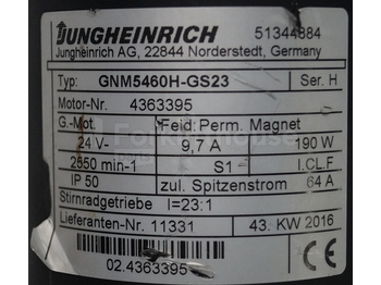 Двигатель для Погрузочно-разгрузочной техники Jungheinrich 51344884 Steering motor 24V type GNM5460H-GS23 sn 4363395: фото 2