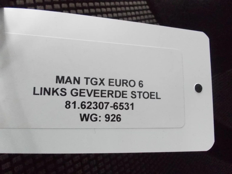 Сиденье для Грузовиков MAN TGX 81.62307-6531 LINKS GEVEERDE STOEL EURO 6: фото 6