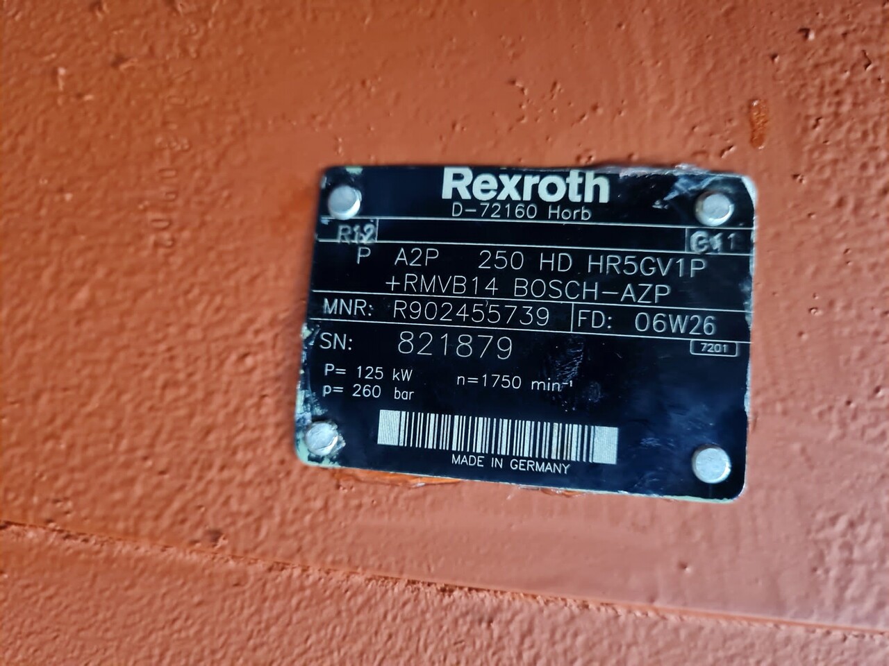 Масляный насос REXROTH A2P250HD HR5GV1P + RMVB14: фото 5