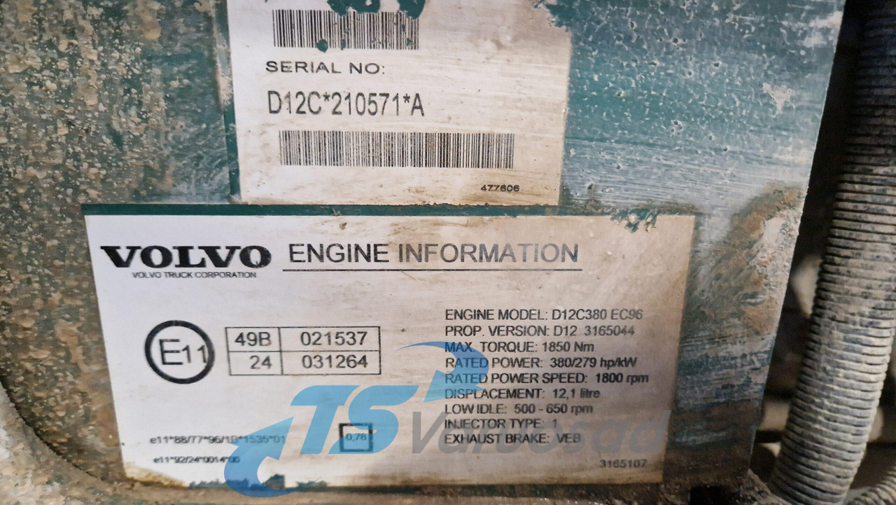 Двигатель для Грузовиков Volvo mootor D12C380 D12C380: фото 2