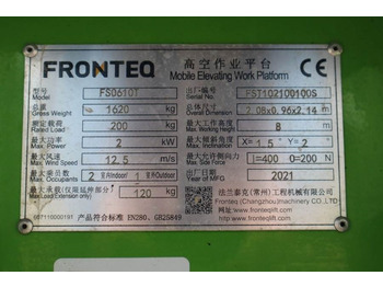 Fronteq FS0610T CE Declaration, 6.7m Working Heigh  в лизинг Fronteq FS0610T CE Declaration, 6.7m Working Heigh: фото 3
