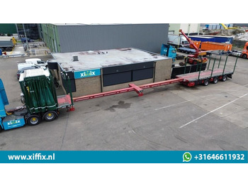 Полуприцеп бортовой/ Платформа Meusburger 3-ass. Vlakke dubbel 2x uitschuifbare oplegger met huifopbouw / 3x ge: фото 2