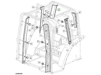 Кабина и интерьер для Сельскохозяйственной техники John Deere 6920S - obicie słupka prawe tył plastik wnętrza L151564 L171208: фото 4 Кабина и интерьер для Сельскохозяйственной техники John Deere 6920S - obicie słupka prawe tył plastik wnętrza L151564 L171208: фото 4