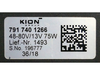 Электрическая система для Погрузочно-разгрузочной техники Kion 7917401266 | Omvormer Power converter input 48-80V output 13V75W lief nr 14: фото 3