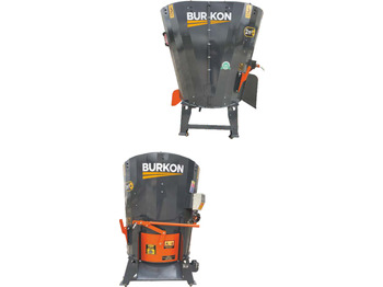 Новый Кормораздатчик Burkon 2m3 Sabit Elektrikli Manuel kapak (380V) Dikey Yem Karma Makinesi: фото 3