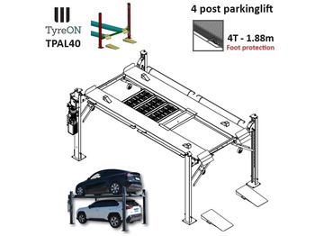 Оборудование для гаражей/ Мастерских TPAL40 mobile 4 post parking lift for car - 4T - Height 188 cm - Long 415 cm runways with automatic roll-off protection - 230V-1 phase - To park 2 vehicles on top of each: фото 2