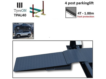 Оборудование для гаражей/ Мастерских TPAL40 mobile 4 post parking lift for car - 4T - Height 188 cm - Long 415 cm runways with automatic roll-off protection - 230V-1 phase - To park 2 vehicles on top of each: фото 5