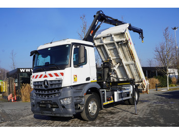MERCEDES-BENZ Arocs 1833 / 87,000 km!!! / Hds HIAB X-DUO 128 B-2 / three-sided tipper в лизинг MERCEDES-BENZ Arocs 1833 / 87,000 km!!! / Hds HIAB X-DUO 128 B-2 / three-sided tipper: фото 1