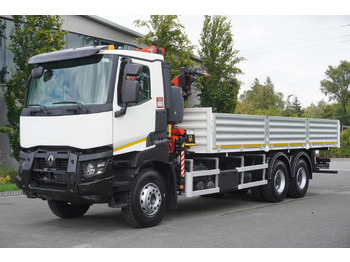 Самосвал, Автоманипулятор RENAULT K380 6×4 / FASSI F175 crane 7.85 t / 120 thousand km! / 2-sided tipper: фото 3