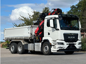 Самосвал, Автоманипулятор MAN TGS 26.430 2022!EURO6!! 6x2!! PALFINGER 23tm+JIB+LIER/WINCH!!DREISEITEN KIPPER/BORDMATIC!!9tkm: фото 2