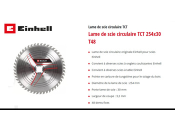 Строительное оборудование Lame de scie Widia pour bois EINHELL TCT circ saw blade 254x30 T48: фото 3