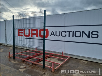 Сельскохозяйственная техника Unused Galvanised & Powder Coated Heavy Duty (5mm) Wire Mesh Fencing, 25 x H2.4m x W2.2m Panels, 26 x 60mm x 60mm x3m Posts, with Fittings (Black): фото 3