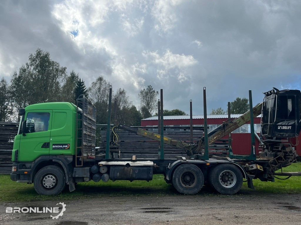 2001 Scania R144 6x4 Loglift + 1997 Närko TP3-RT-280 - Лесовоз: фото 3 2001 Scania R144 6x4 Loglift + 1997 Närko TP3-RT-280 - Лесовоз: фото 3