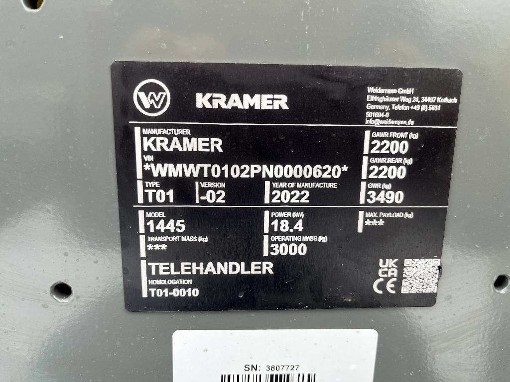 Kramer 1445 - Телескопический фронтальный погрузчик: фото 2 Kramer 1445 - Телескопический фронтальный погрузчик: фото 2