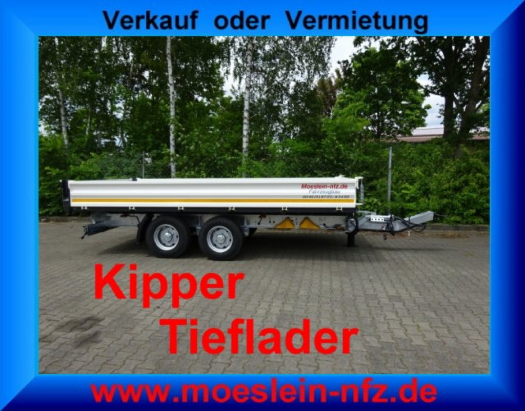 Möslein TTD 11 Weiß neuer Tandem 3- Seitenkipper Tieflader-- Neufahrzeug -- - Самосвальный прицеп: фото 1 Möslein TTD 11 Weiß neuer Tandem 3- Seitenkipper Tieflader-- Neufahrzeug -- - Самосвальный прицеп: фото 1