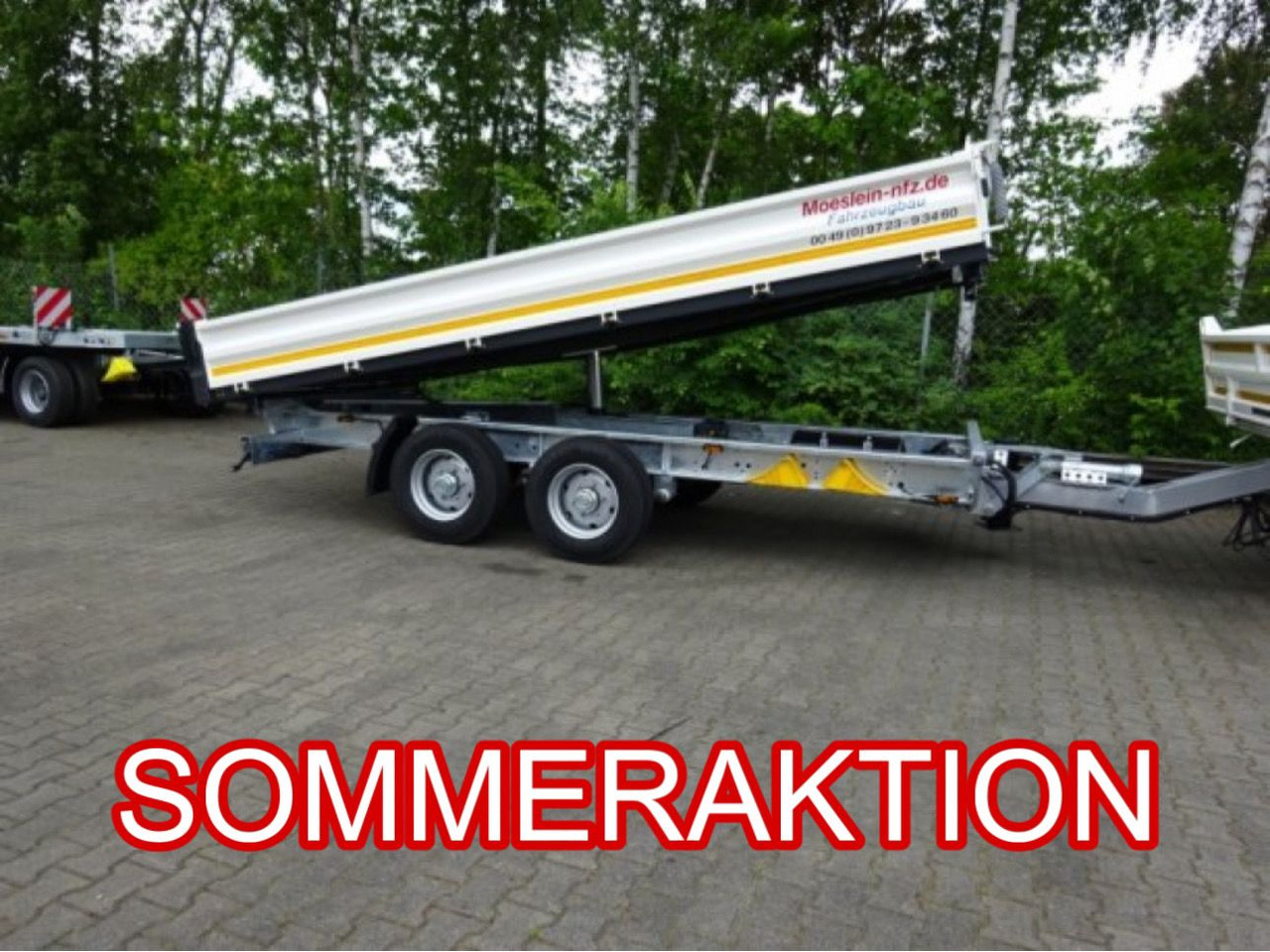 Möslein TTD 11 Weiß neuer Tandem 3- Seitenkipper Tieflader-- Neufahrzeug -- - Самосвальный прицеп: фото 1 Möslein TTD 11 Weiß neuer Tandem 3- Seitenkipper Tieflader-- Neufahrzeug -- - Самосвальный прицеп: фото 1