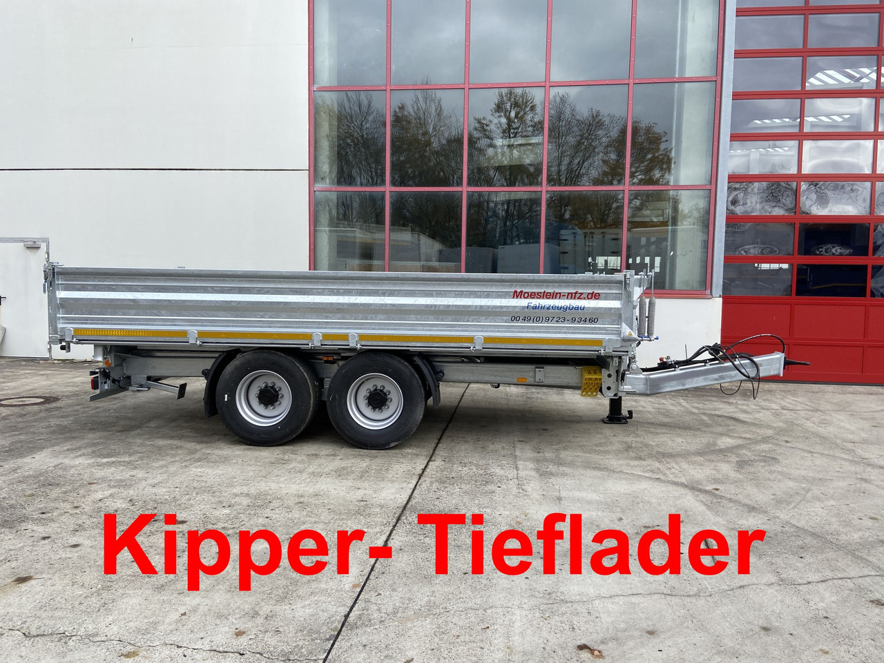 Möslein TTD 14  5,70 m  14 t Tandem- Kipper Tieflader 5,70 m lang, Breite Reifen-- Neufahrzeug -- - Самосвальный прицеп: фото 1 Möslein TTD 14  5,70 m  14 t Tandem- Kipper Tieflader 5,70 m lang, Breite Reifen-- Neufahrzeug -- - Самосвальный прицеп: фото 1