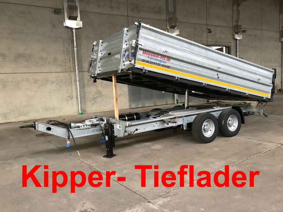 Möslein TTD11- BA Verzinkt  neuer Tandem 3- Seitenkipper Tiefladermit Bordwand- Aufsatz-- Neufahrzeug -- - Самосвальный прицеп: фото 1 Möslein TTD11- BA Verzinkt  neuer Tandem 3- Seitenkipper Tiefladermit Bordwand- Aufsatz-- Neufahrzeug -- - Самосвальный прицеп: фото 1