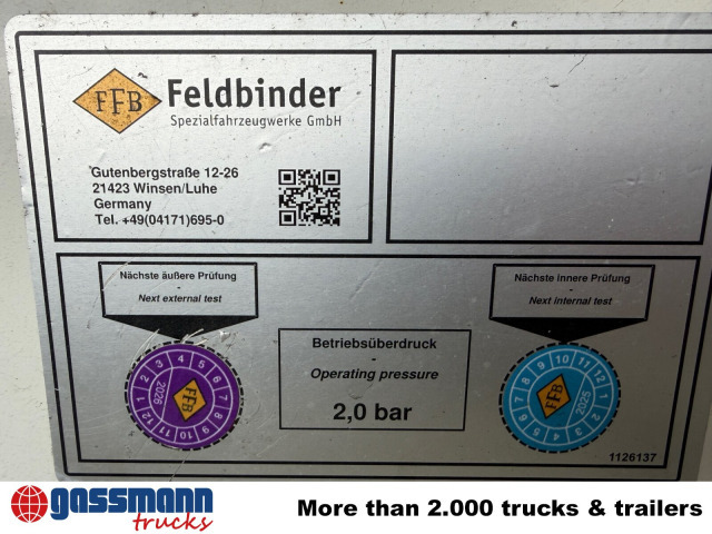 Полуприцеп цистерна для сыпучих грузов Feldbinder EUT 38.3-3, Liftachse, 3 Kammern, ca. 38.000l: фото 6