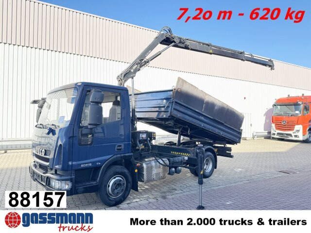 Iveco EuroCargo ML80E19 4x2 mit Kran Hiab XS055B-2 - Самосвал, Автоманипулятор: фото 1 Iveco EuroCargo ML80E19 4x2 mit Kran Hiab XS055B-2 - Самосвал, Автоманипулятор: фото 1
