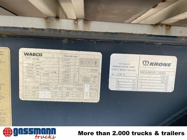Krone AZW 18 - Прицеп-контейнеровоз/ Сменный кузов: фото 5 Krone AZW 18 - Прицеп-контейнеровоз/ Сменный кузов: фото 5